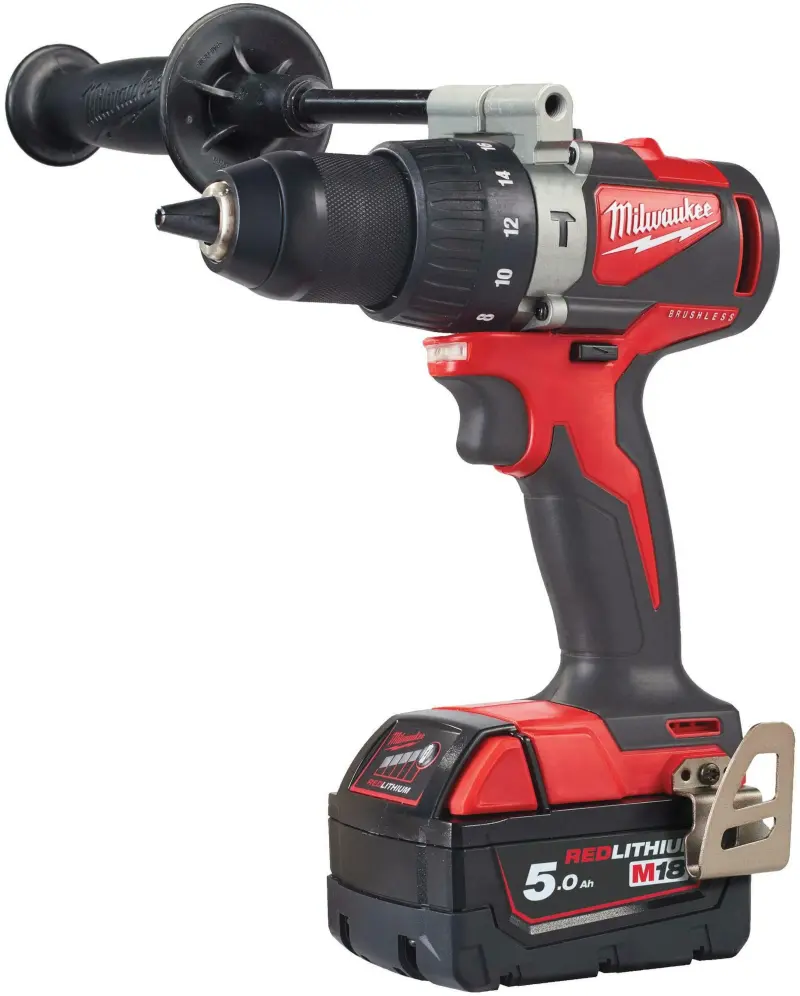 Aku příklepová vrtačka Milwaukee M18 BLPD2-501B, aku M18 B5 + M12-18 C + taška, 4933500775